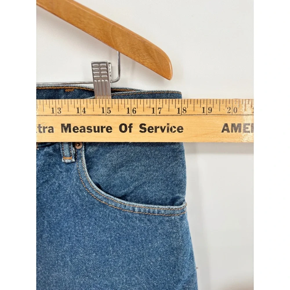 Levis 517 Mens Bootcut Jeans Distressed Clean Indigo Blue Denim(Measures 36x24)